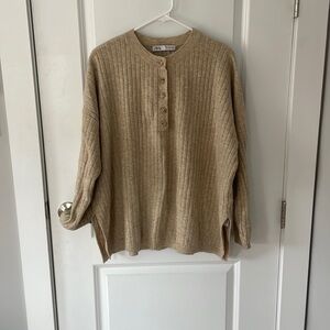 Zara half button down sweater.